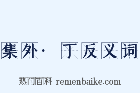 集外·丁反义词是什么意思的图片